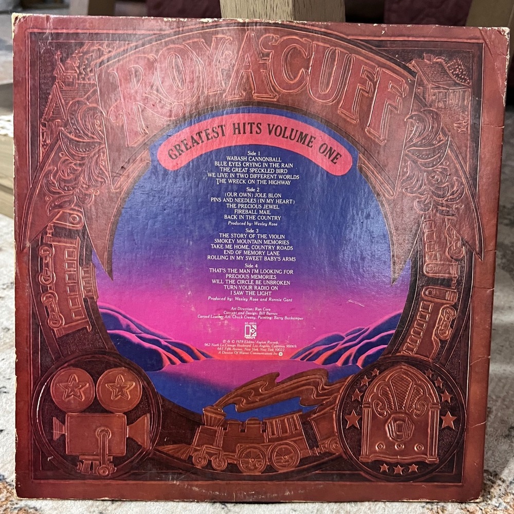 Roy Acuff Greatest Hits Volume One 2xLP Vinyl Record 1978 Elektra 9E-302 Country